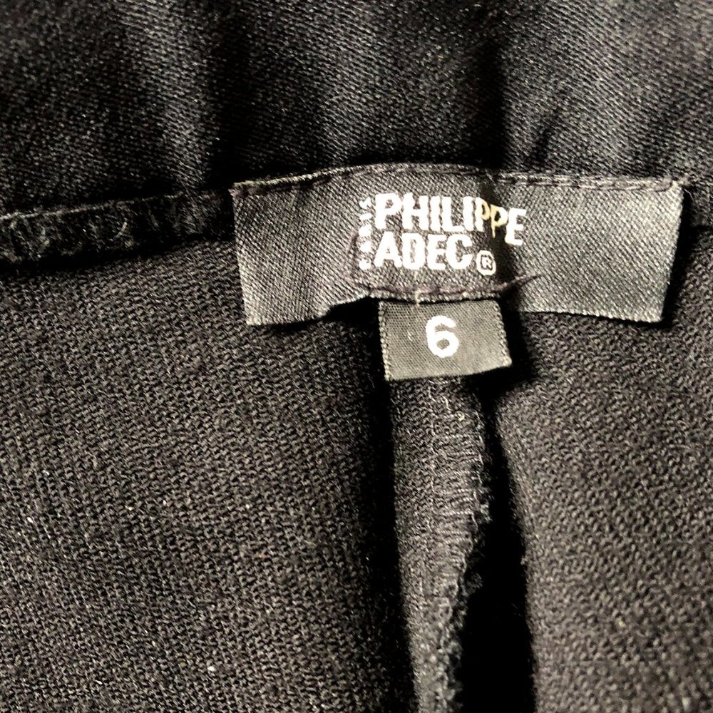 Philippe Adec Black Pant, Size 6 - Picture 7 of 14